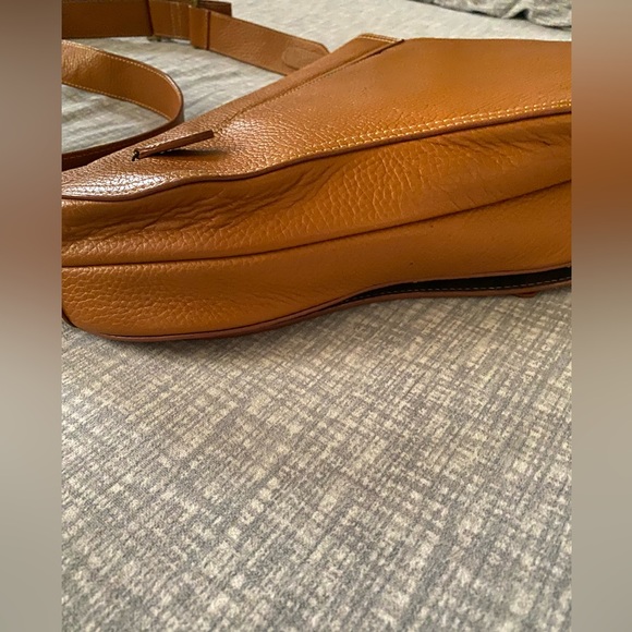 Authentic Vintage Christian Dior Brown Leather Saddlebag - Picture 6 of 16